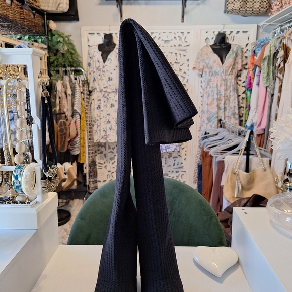 Source Unknown Black Over-the-Knee Pointed Stiletto Boots - Picture 3 of 6